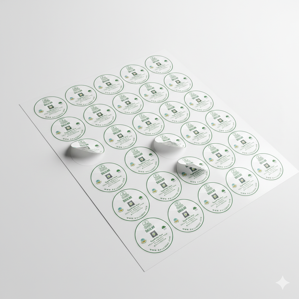 استيكر داي كت مقاس 8.5 سم بهوية العميل