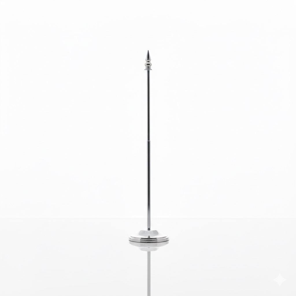 سارية مكتبي فضي ثقيل