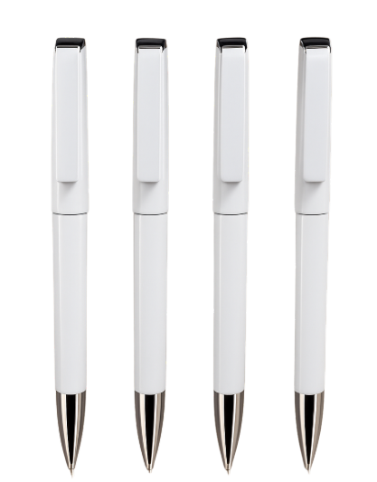 قلم بلاستيك ابيض